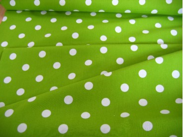 Grote stip katoen lime/wit 8210