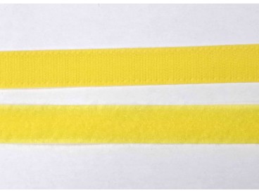 Klittenband opnaaibaar  Citroengeel  2cm breed