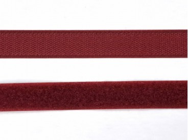 Klittenband opnaaibaar  Bordeaux 2cm breed