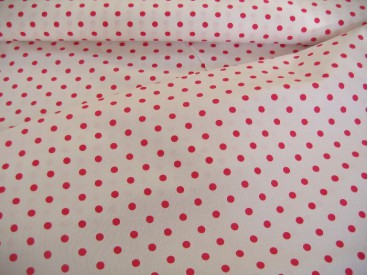 Middel stip katoen Wit/pink 8212