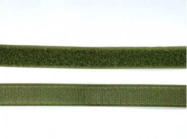 Klittenband opnaaibaar Legergroen  2cm breed