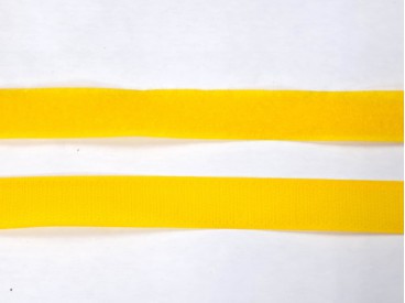 Klittenband opnaaibaar Kanariegeel  2cm breed
