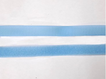 Klittenband opnaaibaar Lichtblauw  2cm breed