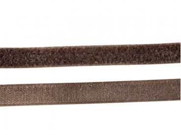 Klittenband opnaaibaar Donkerbruin  2cm breed