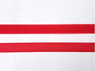 Klittenband opnaaibaar Rood  2cm breed