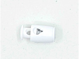 Mini koordstopper 1-gaats wit