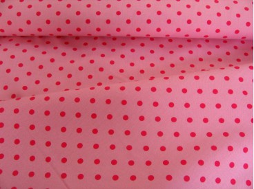 Middel katoen stip Roze/pink 8221