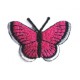 Een opstrijkbare vlinder applicatie van 5 x 3.5 cm. Pink