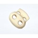 Koordstopper 2 gaats klein  Creme   18 x 16 mm
