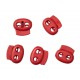 Koordstopper 2 gaats klein  Rood  18 x 16 mm