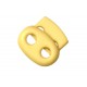 Koordstopper 2 gaats klein geel  18 x 16 mm