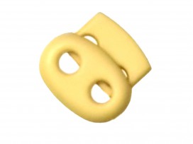 Koordstopper 2 gaats klein geel  18 x 16 mm