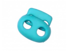 Koordstopper 2 gaats klein  Aqua   18 x 16 mm