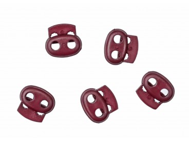 Koordstopper 2 gaats klein  Bordeauxrood   18 x 16 mm