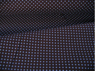 Mini stip katoen Bruin/lichtblauw 8239