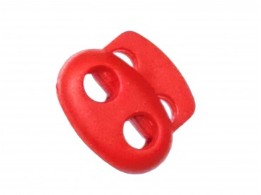Koordstopper 2 gaats klein  Helderrood  18 x 16 mm