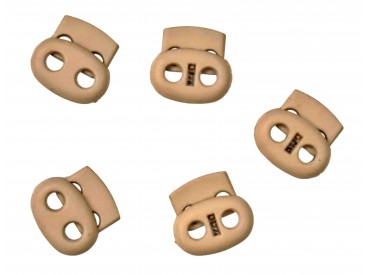 Koordstopper 2 gaats  Camel   18 x 16 mm