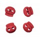 Koordstopper 2 gaats groot  Rood  25 x 22 mm