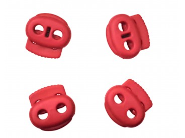 Koordstopper 2 gaats groot  Helder rood  25x22 mm