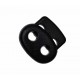 Koordstopper 2 gaats groot Zwart  25x22 mm
