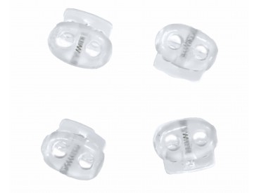 Koordstopper 2 gaats groot Doorschijnend   25x22mm