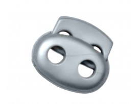 Koordstopper 2 gaats groot Zilvergrijs  25x22mm