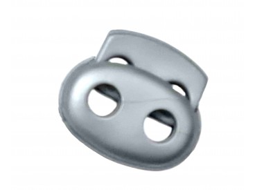 Koordstopper 2 gaats groot Zilvergrijs  25x22mm