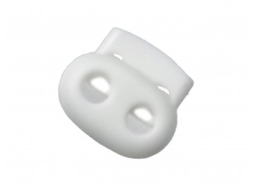 Koordstopper 2 gaats groot Wit Iets kleiner  22x19mm