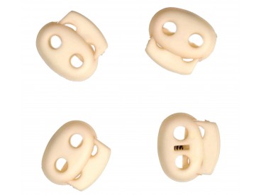 Koordstopper 2 gaats groot Creme  25x22mm