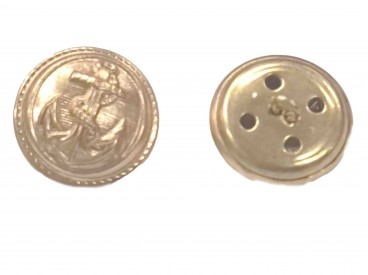 Ankerknoop op steeltje anker Goud  22mm  ak107