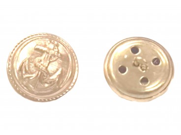 Ankerknoop op steeltje anker Goud  13mm  ak108