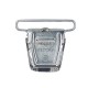 Bretelclips van  Duits fabricaat PCT  Zilverkleurig.  Er past band door van 38 mm.  Lengte 35 mm