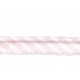 Paspelband. Babyroze/wit gestreept. 12 mm breed. 70% polyester/30% katoen