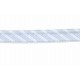 Paspelband. Babyblauw/wit gestreept. 12 mm breed. 70% polyester/30% katoen