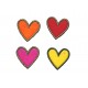 Appplicatie Hartje 4 kleine hartjes