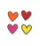 Appplicatie Hartje 4 kleine hartjes