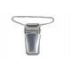 Bretelclips.  Zilverkleur.  Er past band door van 36 mm.  Lengte 35 mm