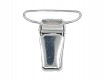 Bretelclips.  Zilverkleur.  Er past band door van 30 mm.  Lengte 35 mm