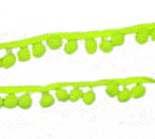 Pompom sierband Oekotex  Neon Geel