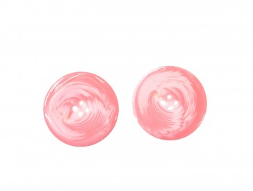 Grote knoop 4 gaats roze. Iets gemeleerd Doorsnee: 38 mm Ronde kunststof knoop met een vierkante groef, met afgeronde hoeken.