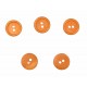 Knoop 2 gaats met opstaand randje. Oranje. Kunststof. Doorsnee 13 mm