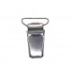 Bretelclips.  Zilverkleur.  Er past band door van 20 mm.  Lengte 33 mm