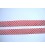 Elastisch biaisband met stip Rood/wit stukje van 70cm