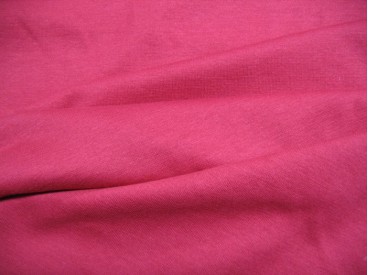 Rode katoenen boordstof. rond gebreid. 38 cm. dubbel. Minimale afname is 0,50 mtr.