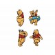 Winnie de Pooh applicatie. 4 opstrijkbare applicaties van Winnie de Pooh. Ongeveer 3.5 cm hoog