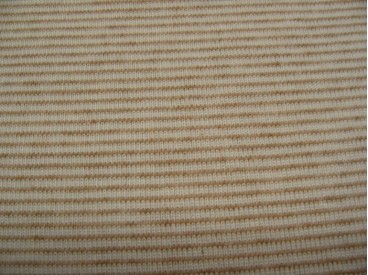 Boordstof katoen Ministreep zand/creme 963