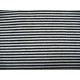 Zwart/wit gestreept boordstof. rond gebreid.Dubbel 38 cm. breed 95%katoen/ 5%lycra De streepjes zijn 3 mm. breed 