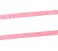 Satijnband Roze met stip 10mm