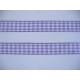 Boerenbont lint Lila/wit geruit 15mm breed