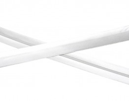 Satijn biaisband wit. 20mm breed. 100% pes